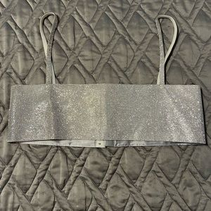 White Fox Rhinestone Bandeau